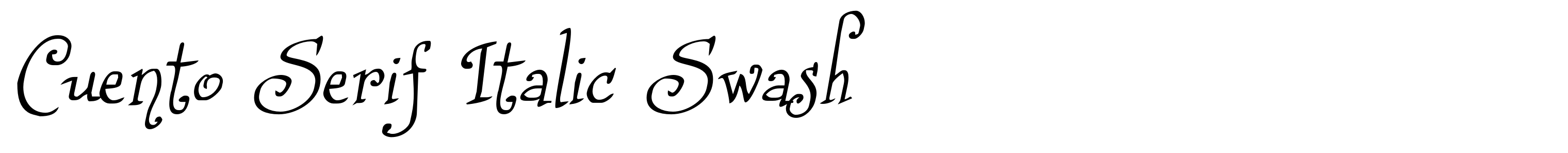 Cuento Serif Italic Swash